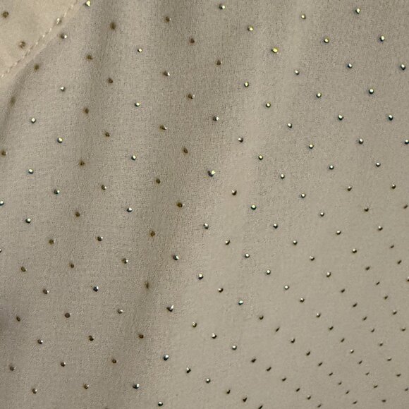 MICHAEL Michael Kors White and Gold Sheer Blouse - Picture 5 of 6